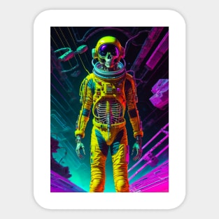 Skeleton in Spacesuit Sticker